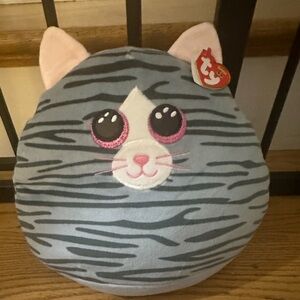 Ty Kiki Cat Squish-A-Boo, a soft, plush, cat-shaped pillow